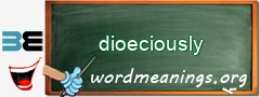 WordMeaning blackboard for dioeciously